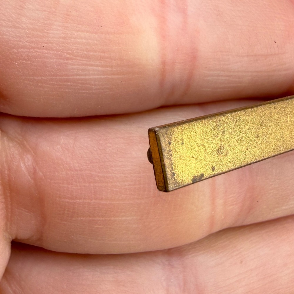Vintage Gold Filled Bar Brooch Engraved Signed - Picture 3 of 12